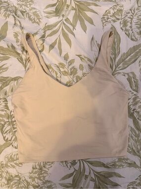 Old Navy Active Cream PowerSoft Light Support Sports Bra